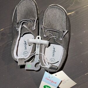 Cat & Jack Charcoal Gray Moccasins for Kids Size 10 - Machine Washable